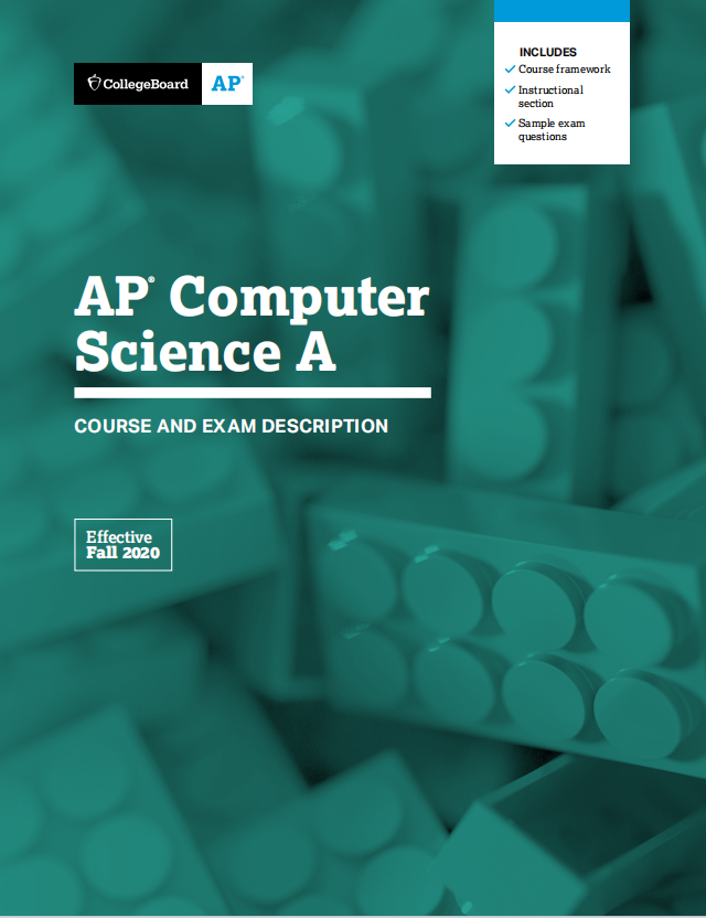 AP计算机科学教材下载《AP Computer Science A: Course and Exam Description》
