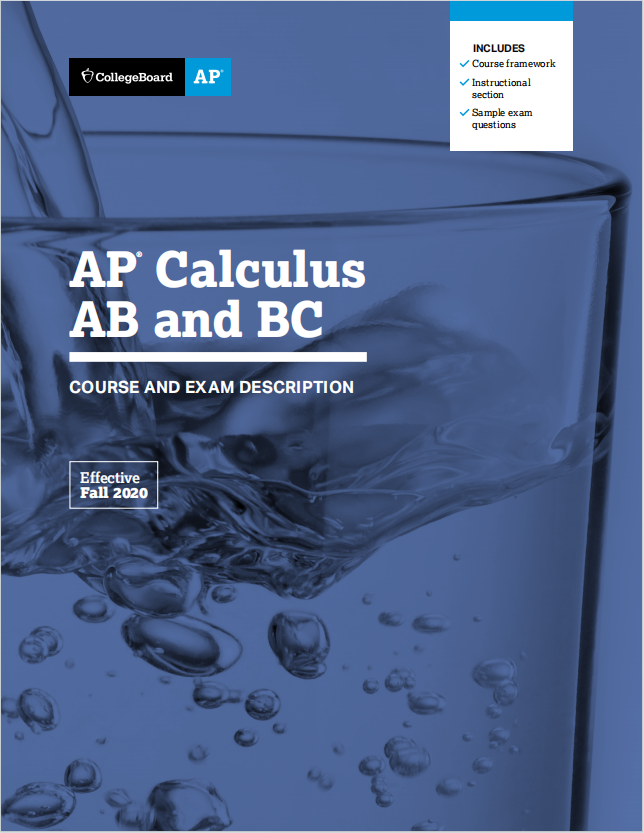AP微积分教材下载《AP Calculus AB and BC: Course and Exam Description (CED)》