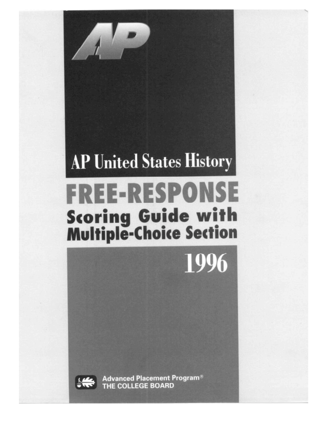 AP美国历史真题下载《AP United States History Free-Response Scoring Guide 》