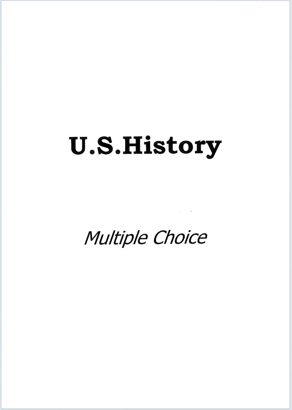 AP美国历史真题下载《U.S. History Multiple Choice》
