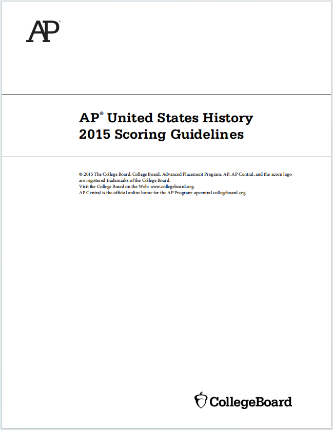 AP美国历史真题下载《AP United States History 2015 Scoring Guidelines》