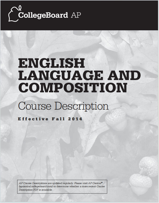AP英语语言与写作教材下载《AP English Language and Composition: Course Description》