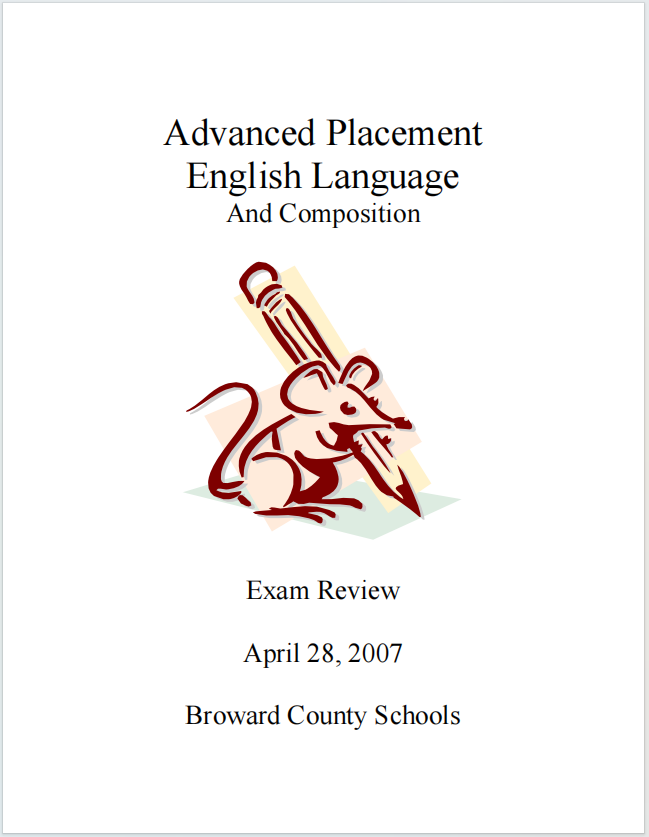 AP英语语言与写作教材下载《Advanced Placement English Language and Composition Exam Review》