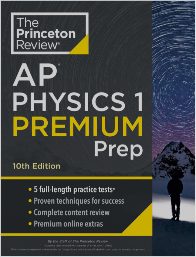 AP物理1教材下载《The Princeton Review AP Physics 1 Premium Prep 10th Edition》