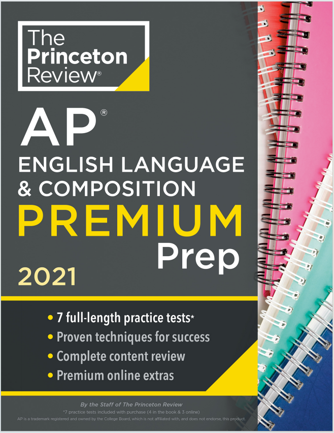 AP英语文学与写作教材下载《The Princeton Review AP English Language & Composition Premium Prep 2021》