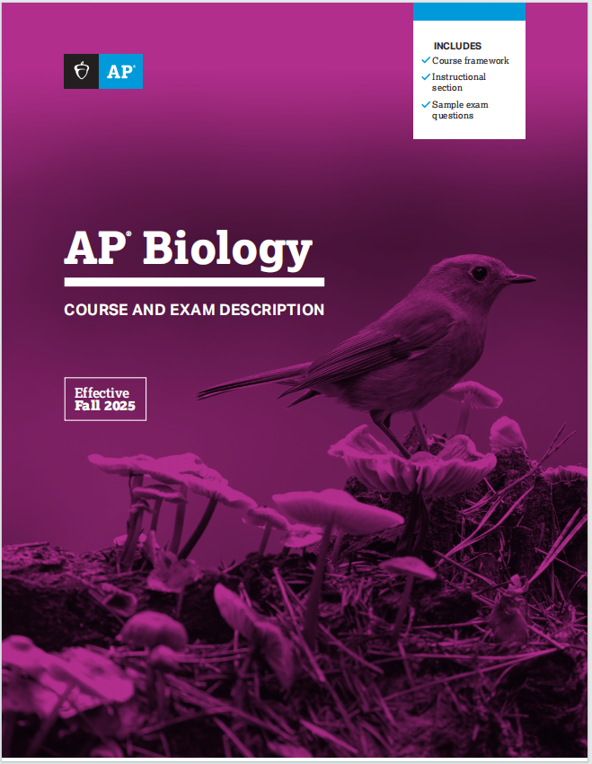 AP生物学2025年考试大纲下载《AP Biology course and exam description Effective Fall 2025》